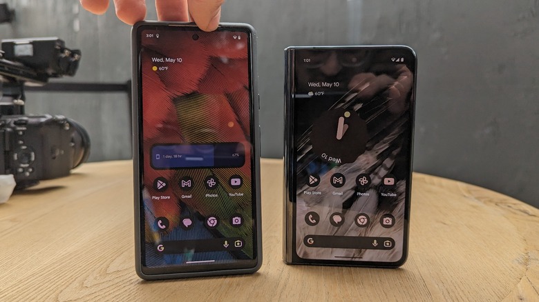 Google Pixel 7a Pixel Fold folded closed