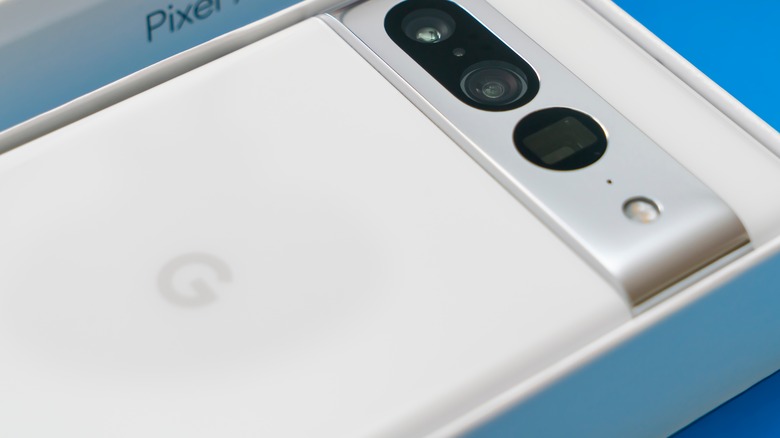 Closeup of Google Pixel 7