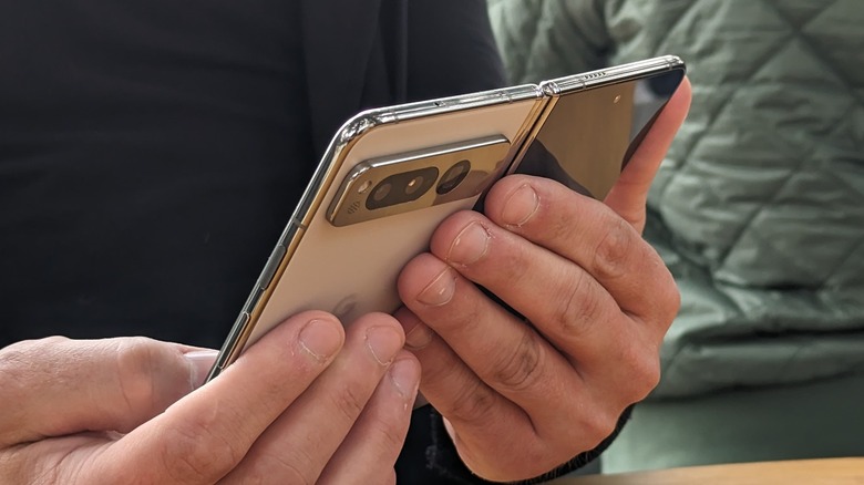 Google Pixel Fold held in hands