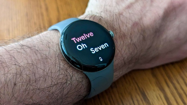 Google Pixel Watch on arm