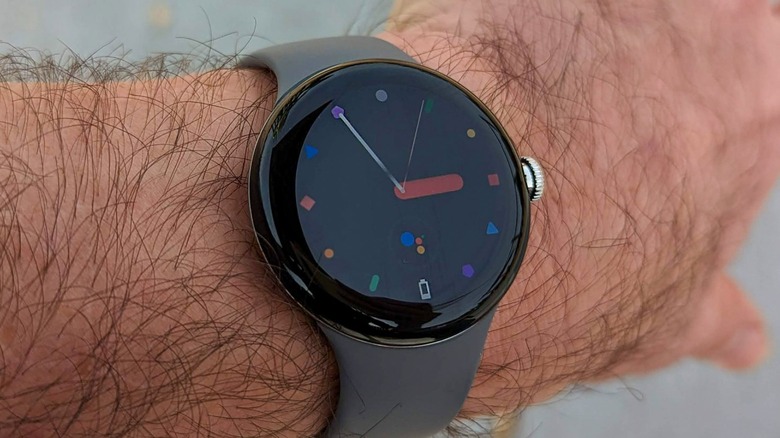 Google Pixel Watch on arm