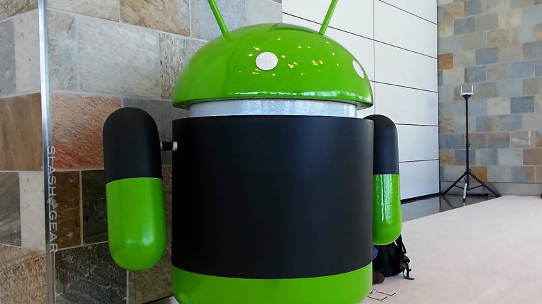 Android statue at Google IO