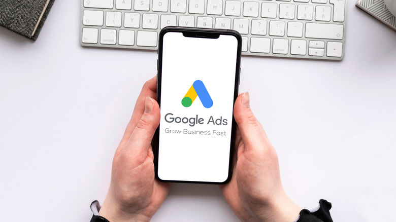 Google Ads logo on iPhone