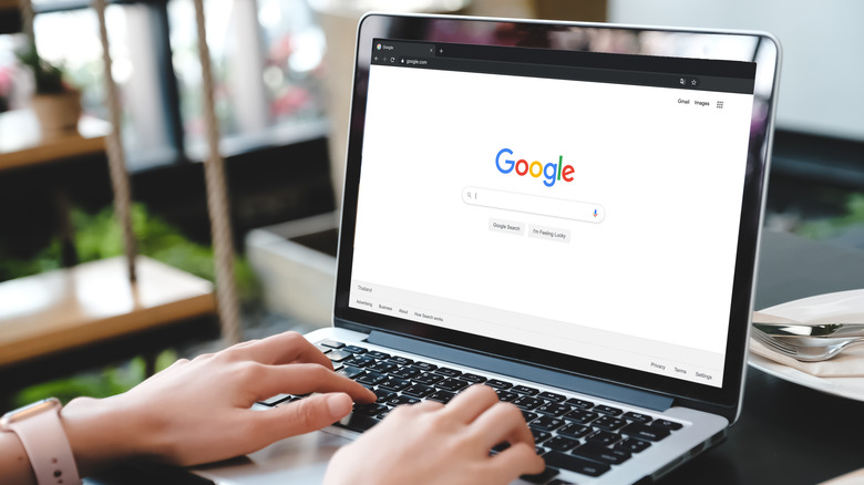 Google search page on desktop