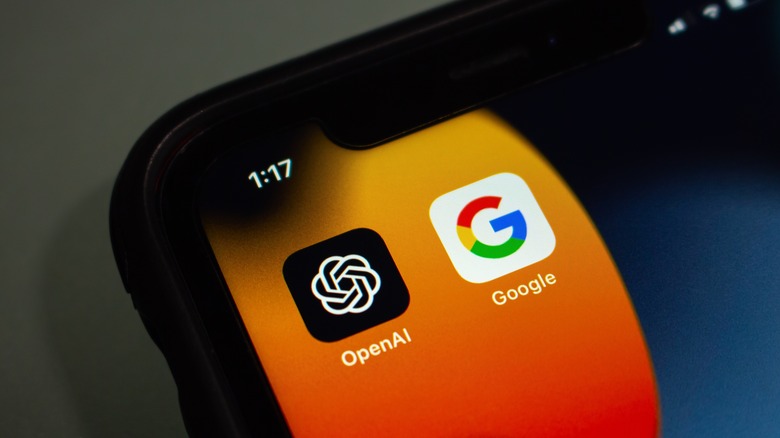 OpenAI and Google app icons