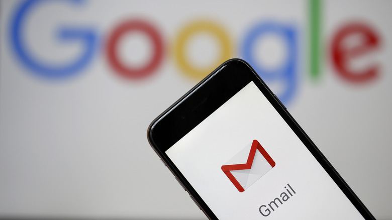 gmail on mobile with google logo