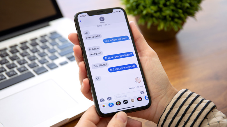 iMessage on an iPhone