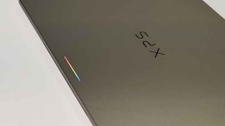 Googlebook XPS glowbar on a table