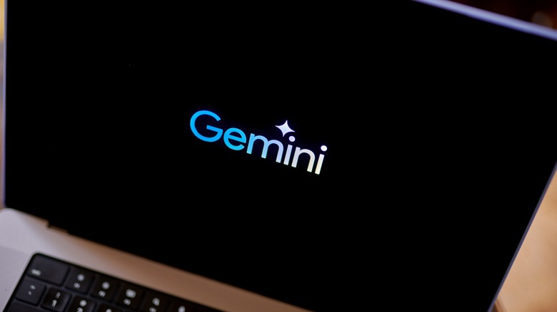 Google Gemini on laptop