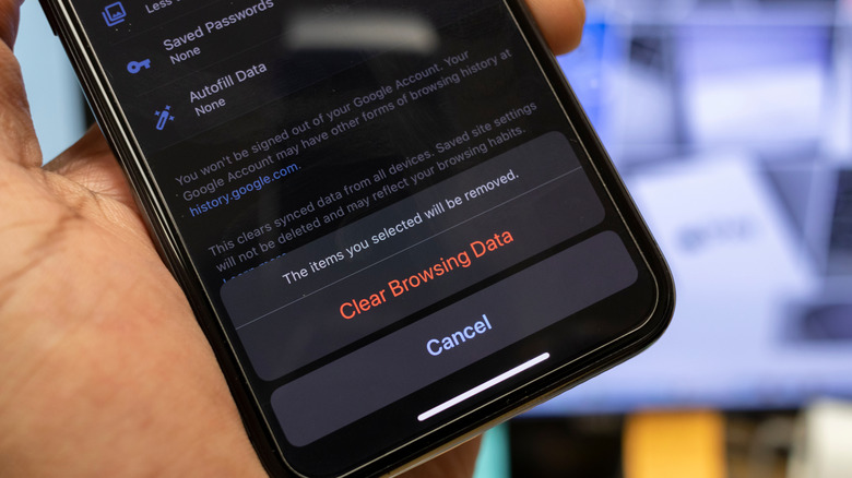 Clear Browsing Data option in Chrome