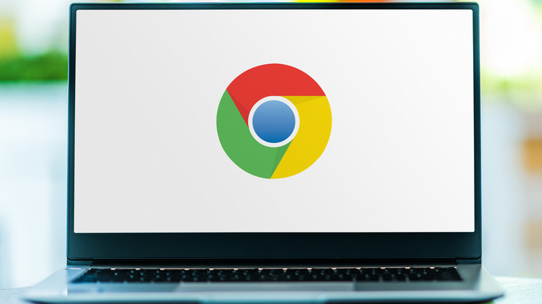 Google Chrome on a laptop