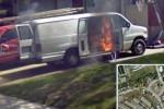 Google_Street_View_van_on_fire