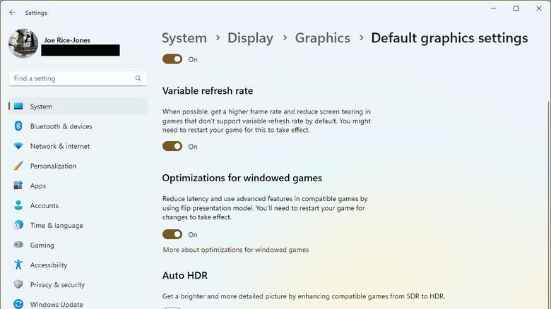 optimizations for windowed games