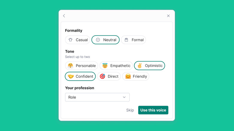 A screenshot of GrammarlyGO