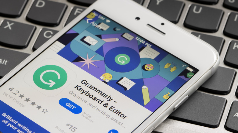 Grammarly app on iPhone