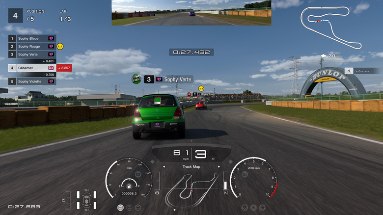 Sophy AI in a race.
