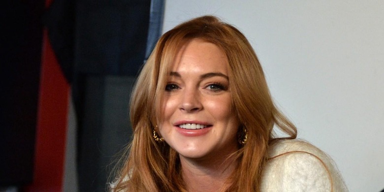 Lindsay Lohan Press Conference At Social Film Loft - 2014 Park City