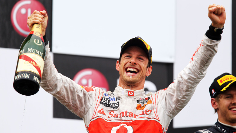 Jenson Button winning Canada Grand Prix in 2011