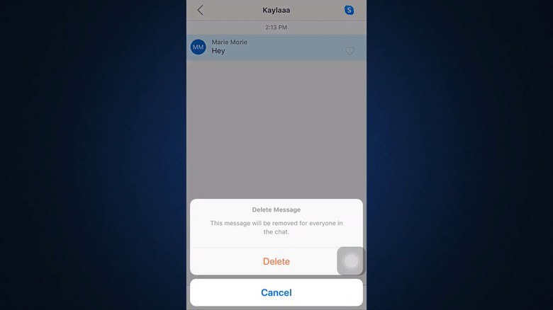 delete groupme message on iphone
