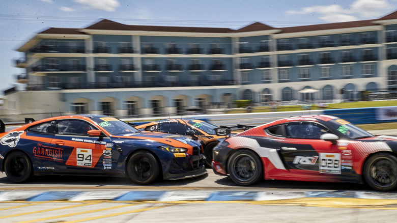 Race cars at the Sebring International Raceway in Florida, the inspiration location for GTA 6