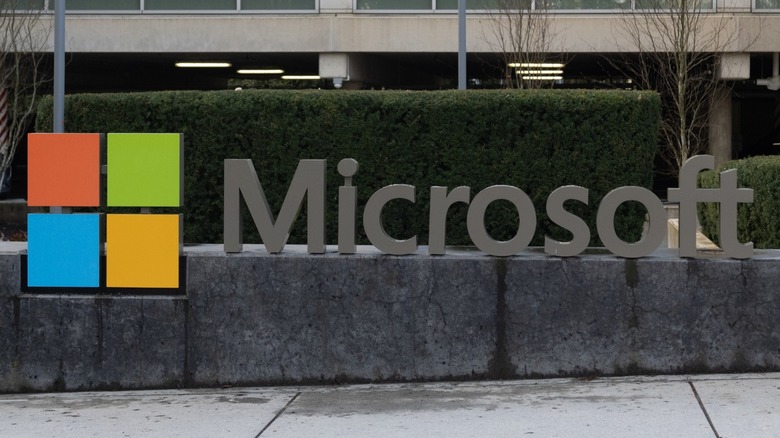 Microsoft corporate sign