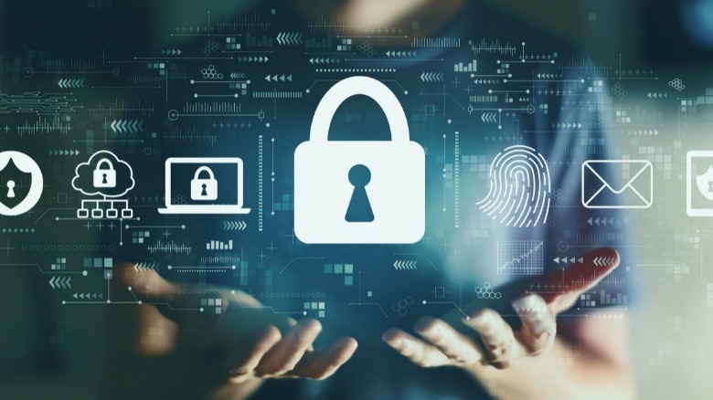 Internet network security graphic