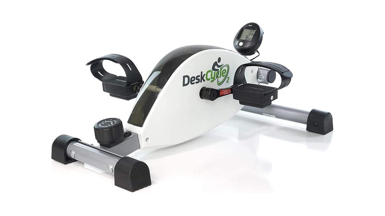 Under desk cycle on a white background