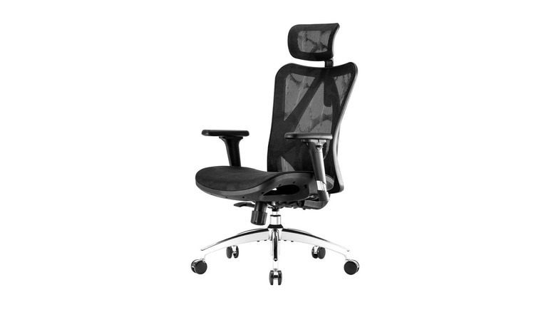 An office chair on a white background