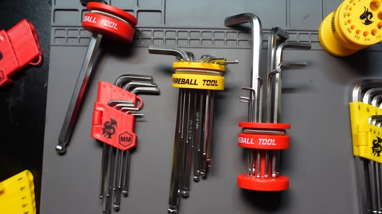 Image showing Fireball Tool Hex Holders on a silicone pad