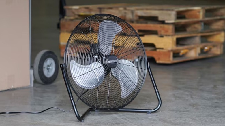 Utilitech High Velocity Fan on a garage floor
