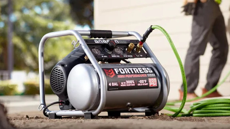 The Fortress air compressor from Harbor Freight