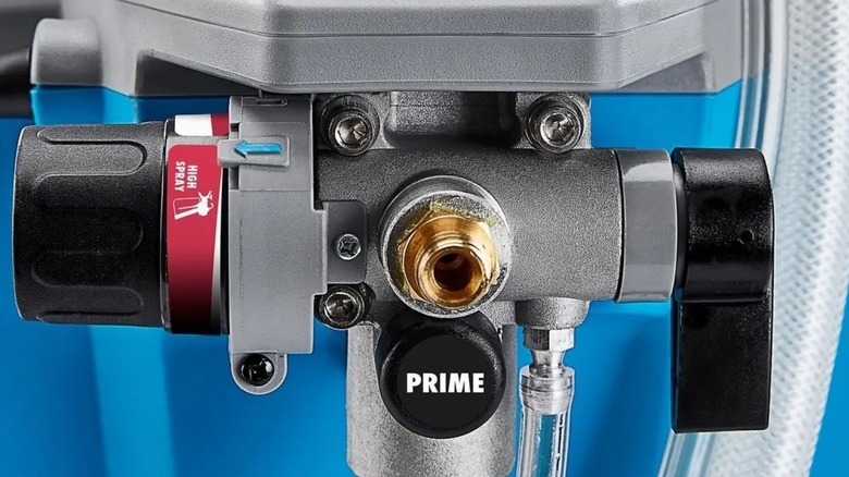 Close up of Avanti paint sprayer