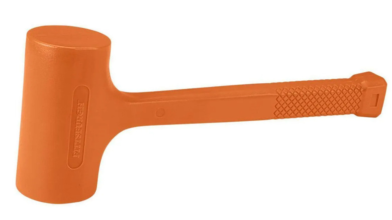 Pittsburgh dead blow hammer in orange