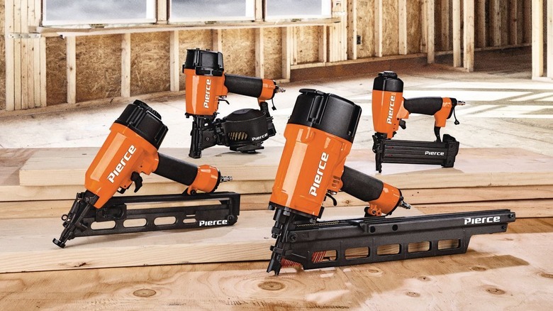 Pierce nail guns on 2x4s