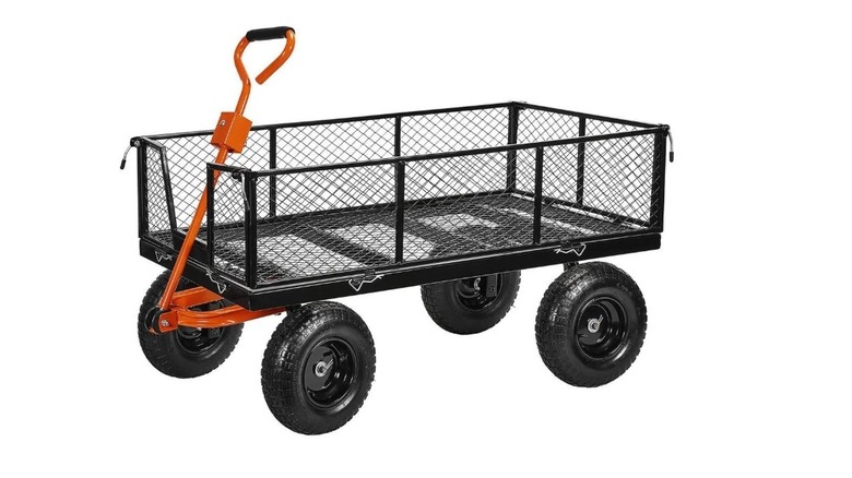 A steel wagon-style cart