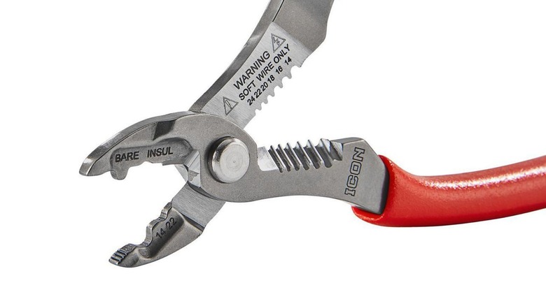 Icon wire strippers on white background