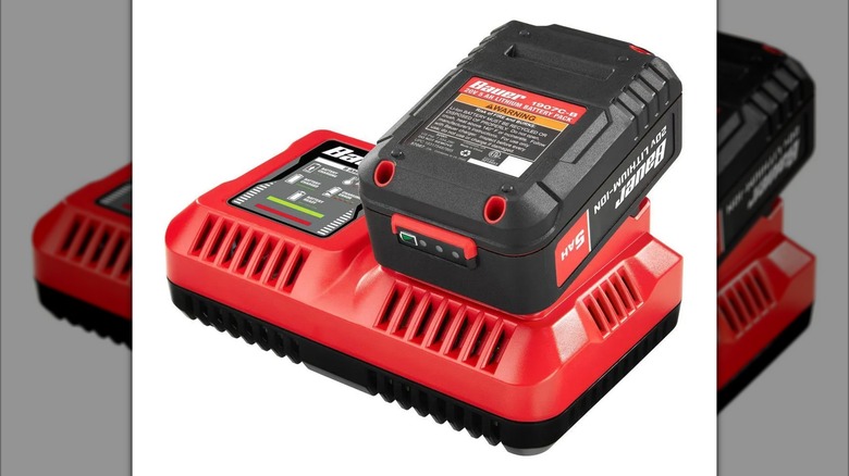 A Bauer 8-amp charger from Harbor Freight with a battery pack.