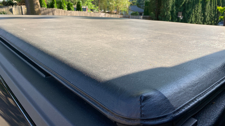 Black truck bed cover