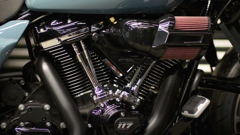 Harley-Davidson Screamin' Eagle 117 engine in a motorcycle