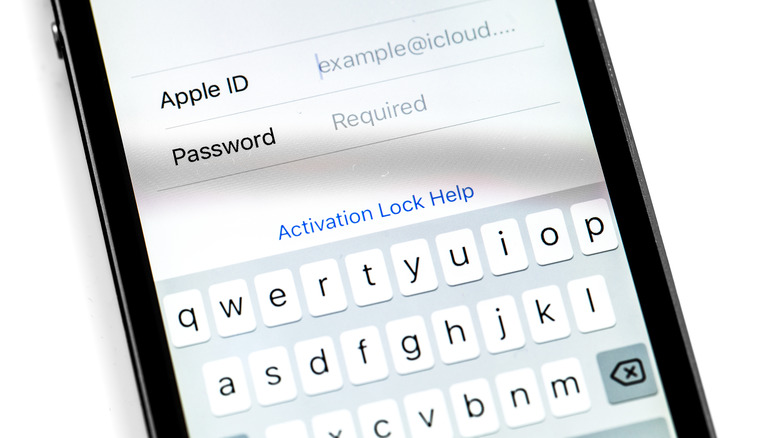 Apple ID login page smartphone