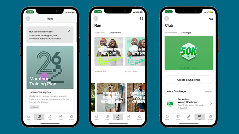 Nike Run Club app screenshots