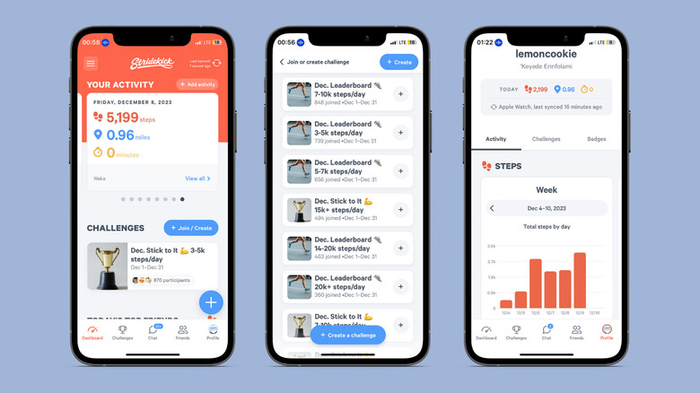 Stridekick app screenshots