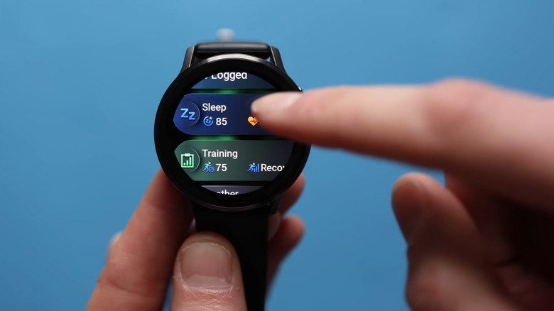 A person using a Garmin Venu 4 watch