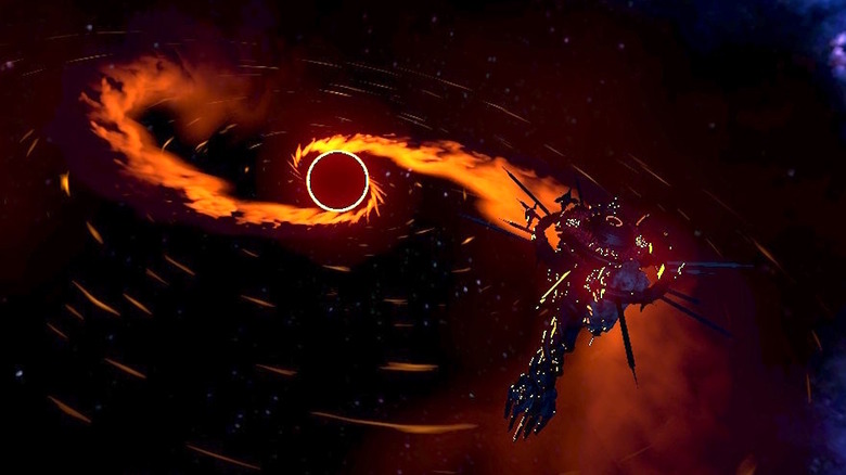 Irid Novo orbiting a black hole