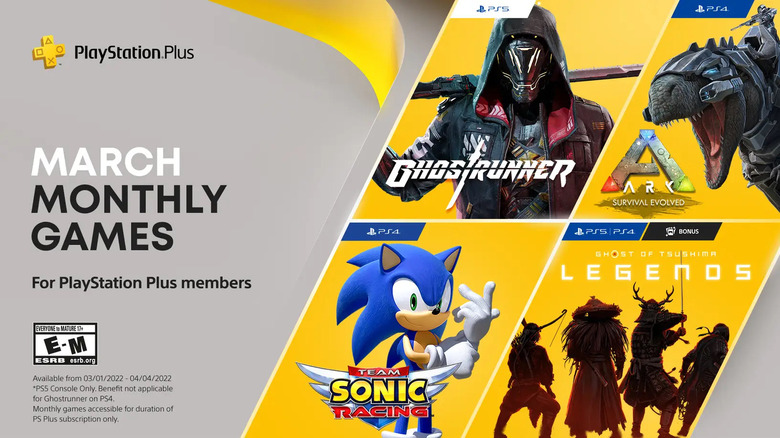 PlayStation Plus March 2022 lineup