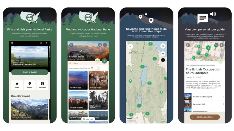 National Parks Service app previews