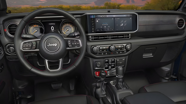 2024 Jeep Gladiator Interior showcasing the dashboard and main display
