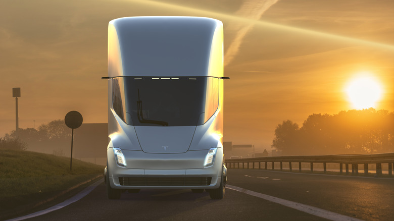 Tesla Semi truck on the road