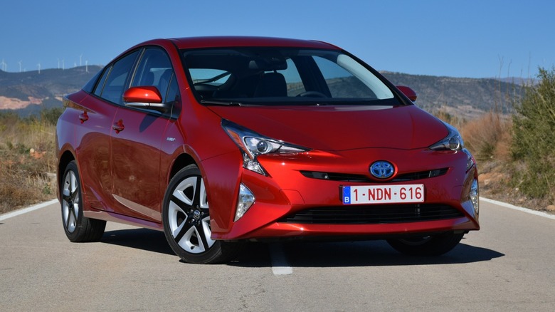 red toyota prius