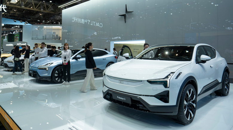 Display of electric cars